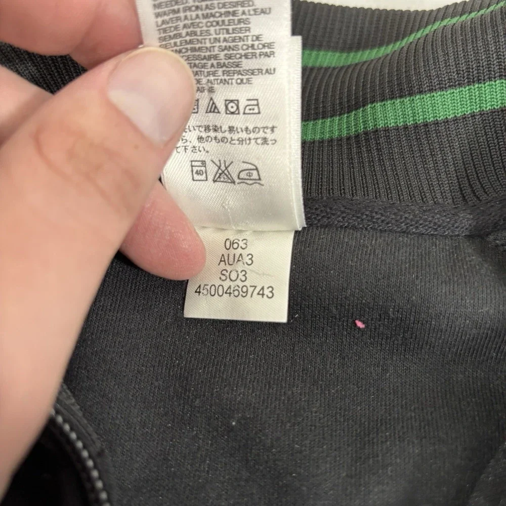 FLAW! The North Face Jacket Mens M Black A5 Series Zip Green Track Stripe Trim